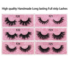 Load image into Gallery viewer, FOXESJI Mink Lashes Fluffy Dramatic Wispy False Fake Eyelashes Cross Lash Extension Natural Soft 3D Mink Lashes Eyelashes Makeup
