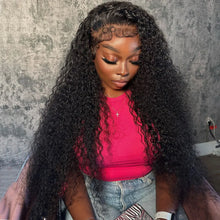 Load image into Gallery viewer, 40 Inch Curly Lace Front Human Hair Wigs For Black Women Pre Plucked Brazilian Hair 13x4 Deep Wave Frontal Wig 13x6 Hd Lace Wig
