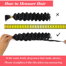 Load image into Gallery viewer, Human Braiding Hair Deep Wave Bulk Human Hair 100g No Weft Human Hair Bundles Micro Human Braiding Hair for Boho Braids
