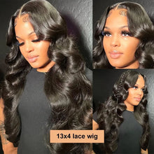 Load image into Gallery viewer, Cosplay 40 inch Boby Wave 13x6 Hd lace frontal human hair wigs 100% natural full Brazilian glueless preplucked wig for women
