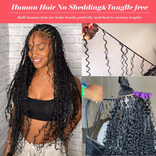 Load image into Gallery viewer, Human Braiding Hair Deep Wave Bulk Human Hair 100g No Weft Human Hair Bundles Micro Human Braiding Hair for Boho Braids
