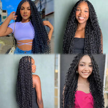 Load image into Gallery viewer, Human Braiding Hair Deep Wave Bulk Human Hair 100g No Weft Human Hair Bundles Micro Human Braiding Hair for Boho Braids
