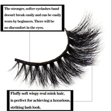 Load image into Gallery viewer, FOXESJI Mink Lashes Fluffy Dramatic Wispy False Fake Eyelashes Cross Lash Extension Natural Soft 3D Mink Lashes Eyelashes Makeup
